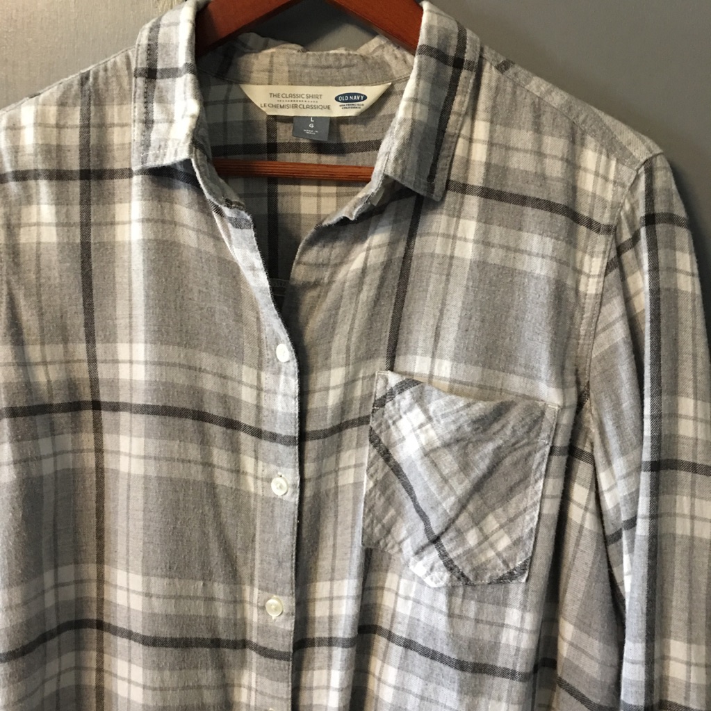 3 For $15 / Old Navy Grey Plaid Flannel